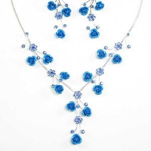 Delicate Crystal Rose Necklace